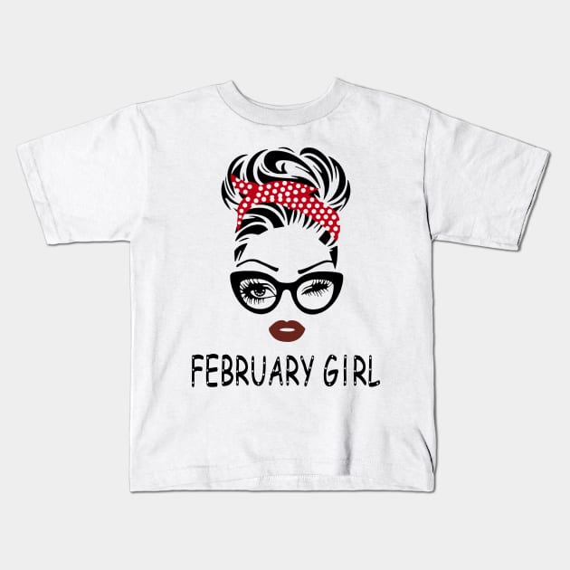 February girl Kids T-Shirt by binnacleenta